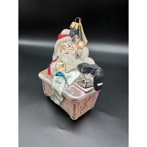 2002 LARRY FRAGA SANTA'S DESK 5" ORNAMENT signed by Larry Fraga